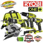 Zrp887 Ryobi Lithium-ion Battery P887 Kit Charger Recond 18v 5-pc Combo