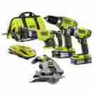 P1875 Ryobi18-volt Ryobi Lithium-ion Cordless Drill Driver Reciprocating Sawcircular Saw 638361232527
