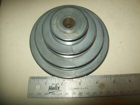 500-103 Sears Craftsman Heavy 4 Step Alloy Motor Pulley 5/8 Inch Bore No Keyway From Wood Lathe #500-103
