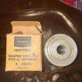 9-23672 Sears Craftsman Set Of Shaper Collars For 1/2 Inch Spindle