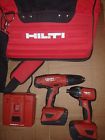 Sfh-18a Sid Cordless Driver 2 Batteries 18- Drill Impact Hilti Charger