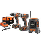 Zrr9601 X4 Kit Combo Ridgid Li-ion Hyper 3pc 18v