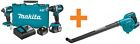 Xt269m-dub183z Makita Hammer Drill Impact Driver Blower Combo Kit 0088381878937