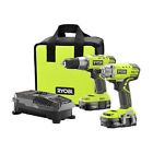 Zrp1832 Ryobi Cordless Drill Driver Impact Combo Kit One Plus Refurbished