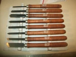 Set Of 8 Sears Craftsman High Speed Steel Wood Turning Chisels 14" Long Usa. Fixed Price $69.99.