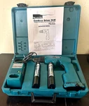 Makita Blue Cordless Rechargeable 6011D Drill W/case & Charger 2 Batteries. Fixed Price $95.00.