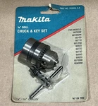 Genuine Makita 763054-5A Drill Chuck & Key Set 1/16'' To 3/8'' Capacity Nos. Fixed Price $30.99.