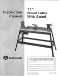 Delta Rockwell 11" Wood Lathe With Stand, Model No. 425-651-0008 Instructions. Fixed Price $20.24.