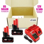New 2PACK 6.5AH M12 Battery And Charger For Milwaukee 12V Lithium Xc 6.0. Fixed Price $64.99.