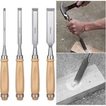 4PCS Chisel Set Carving Knife Woodworking Tool Gouges 1/4", 1/2", 3/4", 1". Fixed Price $13.32.