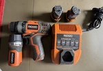 Nice! Rigid #R82005 Cordless 12V 3/8" DRILL/2 Batteries/charger/flashlight. Fixed Price $90.00.
