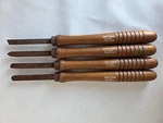 Craftsman Wood Lathe Chisel Set 4PC Professional Usa 2851 2854 2856 2862. Fixed Price $48.74.