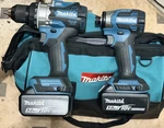 Makita 18V Lxt Brushless Combo XPH14 Drill XDT20 Impact W/ Batteries. Fixed Price $240.00.