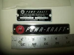 Name & Model Plates From 10" Montgomery Ward Powr-kraft Wood Lathe #tpf 2020A. Fixed Price $29.99.