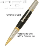 Majestic Squire Gold Or Gunmetal Chrome Ballpoint Twist Pen Kit Woodturning Fast. Fixed Price $126.85.