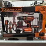 Black+decker 20V Max* Drill & Home Tool Kit, 68 Piece - LDX120PK. Fixed Price $85.00.