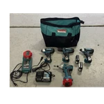 Makita 12V Cxt Cordless 4-TOOL Combo W/ Li-ion Batteries, Chargers, Bag. Fixed Price $200.00.