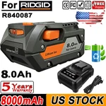 For Ridgid 18VOLT R840087 R840093, R840095 R840086 Lithium Battery /charger Lot. Fixed Price $25.98.