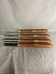 Craftsman Turning Lathe Chisels Set 4 Woodworking 28526 28525 28523 28528. Fixed Price $45.00.