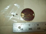 Brass Badge & Brads From Montgomery Wards Powr-kraft 8" Wood Lathe 15FD2002A B52. Fixed Price $14.99.