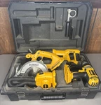 Dewalt DW4PAK-2, Drill, Circular Saw & Reciprocating, Light 18V Combo Kit Case. Fixed Price $99.00.