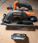 Ridgid R8656 18V Subcompact Brushless 6-1/2" Circular Saw W/ 2AH Lithium Battery. Fixed Price $59.00.