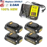 DCB205 DCB200 20V Battery 2.0AH DCB206 Power Tool Charger 18V For Dewalt. Fixed Price $36.90.