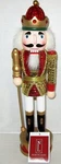 Christmas Wooden Nutcracker King W/red & Gold Sequin Jacket 14.25" By Northlight. Fixed Price $40.49.