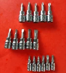 New Kobalt 16 Pc 1/4" 3/8 Phillips Flat Tip Screwdriver Bit Socket Set. Fixed Price $22.83.