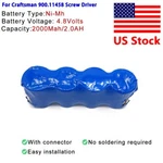 4.8V 2000MAH Battery Pack For Craftsman 900.11458 Cordless Screw Driver. Fixed Price $24.00.