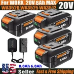 Pack 8.0AH Battery / Charger For Worx 20V Lithium WA3578 WA3520 WA3525 WA3575. Fixed Price $46.99.