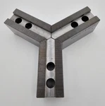 Soft Chuck Jaws 10" X 2" High Steel Pointed - 1.5MM 60 Deg Serr SET/3 Pcs.. Fixed Price $47.00.
