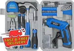 81-PIECE Home Set With 3.6V Li-ion Usb Cordless Screwdriver, Rotating. Fixed Price $48.53.
