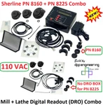 Sherline 8160-IN 3 Axis Mill Dro+pn 8225 Lathe Without Readout Box. Fixed Price $642.09.