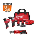 M12 Fuel 12-VOLT Li-ion Brushless Cordless Hammer Drill And Impact Driver Combo. Fixed Price $278.88.