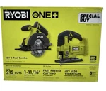 Ryobi One+ 18V Lithium-ion Circular Saw PCL500B & Jig PCL525B PCL500525SB. Fixed Price $93.98.