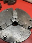 Machinist Tool Used 5" Cushman Jaw Scroll Chuck #5340B 1-1/2"-8 Tpi South Bend. Fixed Price $165.00.