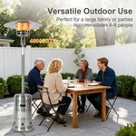 Propane Patio Heater Wheels Stainless Steel Outdoor Burner Garden Commercial. Fixed Price $135.99.