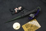 Rare Half Face Cardiac Spike Black Micarta / Highland Green G10 Sold Out. Fixed Price $349.95.