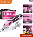 Cordless Electric Scissors Fabric Cutter For Crafts, Box, Sewing, Carpet, & S.... Fixed Price $71.99.