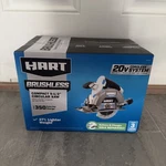 Hart 20-VOLT Compact Circular Saw 5 1/2 Brushless Battery Operated (tool Only). Fixed Price $65.95.