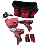 Milwaukee M12 Cordless Drill And Impact Driver Combo Kit 2407-20 2462-20 Bag B3. Fixed Price $134.99.