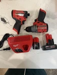 Milwaukee M12 Fuel 3497-22 Brushless Impact Driver & Hammer Drill Combo Bat. Fixed Price $175.00.