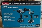 Makita XT288T 18V Brushless Hammer Drill Impact Driver Set W/ Li-ion Batteries. Fixed Price $280.00.