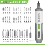 Workpro 4V Electric Screwdriver Rechargeable Cordless Sets W/35 Bits. Fixed Price $27.99.