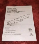 Craftsman 3.6 Colt Cordless Screwdriver Operators User Manual 315.111371. Fixed Price $9.99.