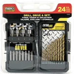 Mibro 871220 Titanium Coated Drill Bit And Driver Set, 24 Pieces. Fixed Price $21.95.
