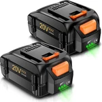 Upgraded 2PACKS 8.0AH Replacement For Worx 20V Battery Lithium-ion Power Share. Fixed Price $89.99.