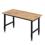 Vevor 48 X 24 In Adjustable Workbench 1500 Lbs Load Oak Wood Top. Fixed Price $145.99.