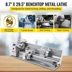 Vevor 1100W Metal Lathe Machine 8.7" 29.5" Variable Speed Led Brushless Tool. Fixed Price $1359.99.